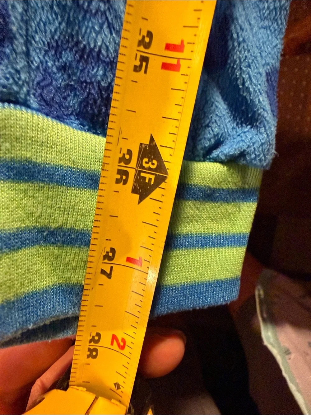 Cat & Jack Light Blue Hooded Zip Pajama Set with Purple Print and Yellow Trim